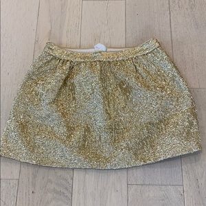 H&M Gold Mini Skirt
